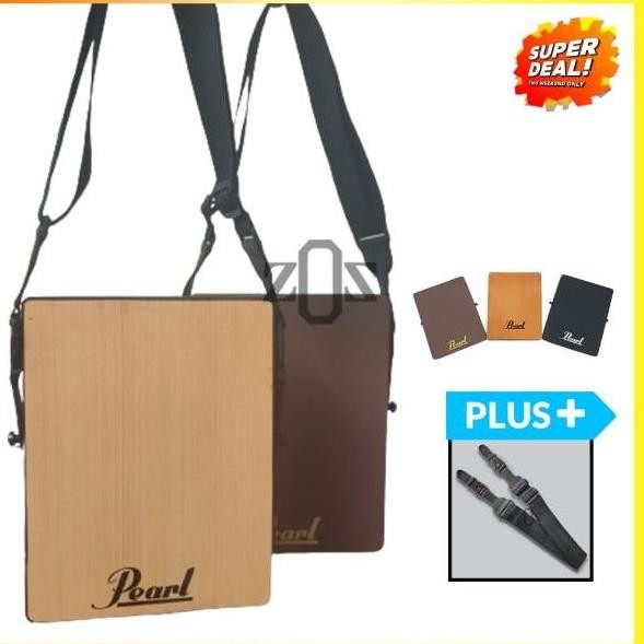 Mini Cajon Kahon Akustik Travel Signature Pearl Premium Black