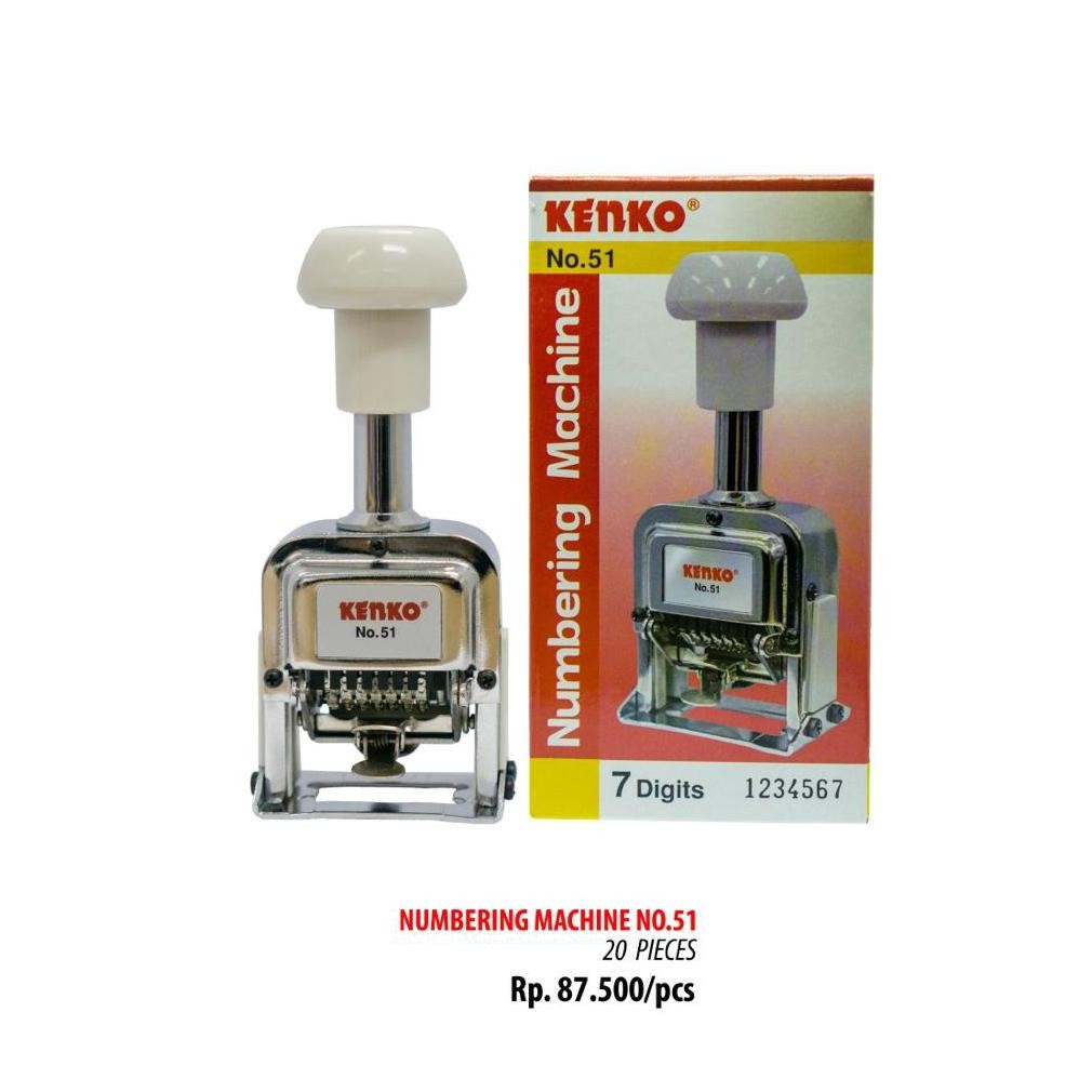 

Numbering Machine Kenko No.51 7 Digits