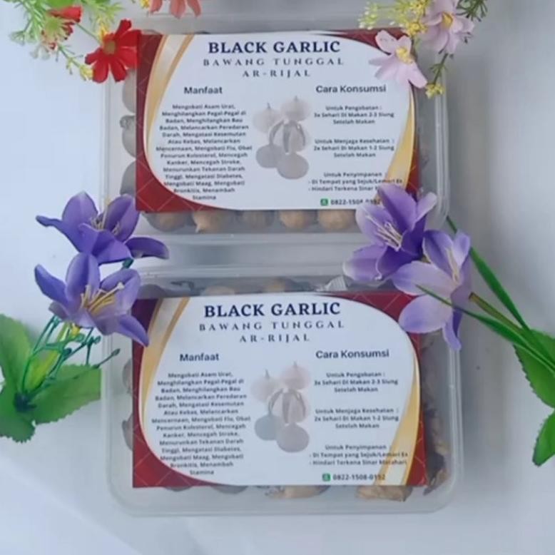 

Black Garlic Tunggal 250 Gram - Bawang Hitam Tunggal - Bawang Hitam Lanang