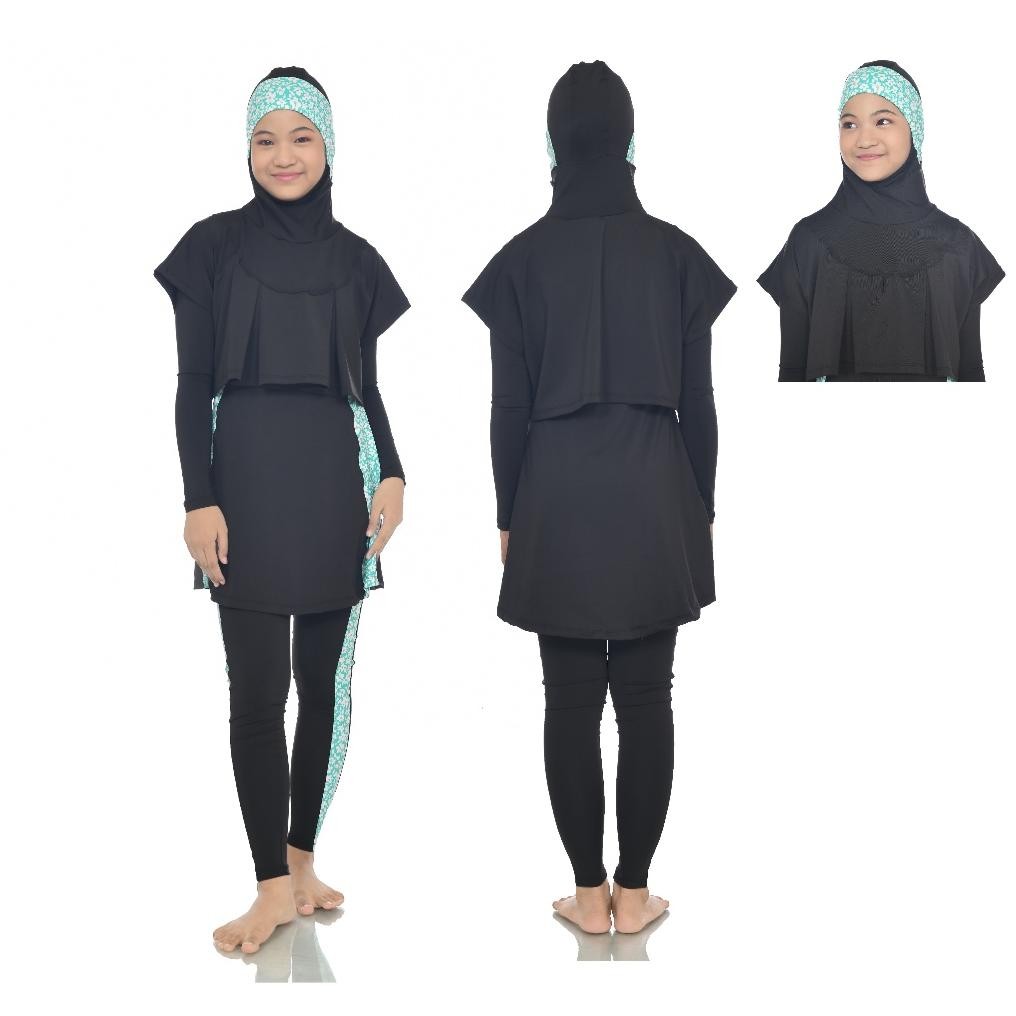 Baju Renang Muslim Anak SD Tanggung Diving Muslimah Syar,i Perempuan Usia 7-14 Tahun AST