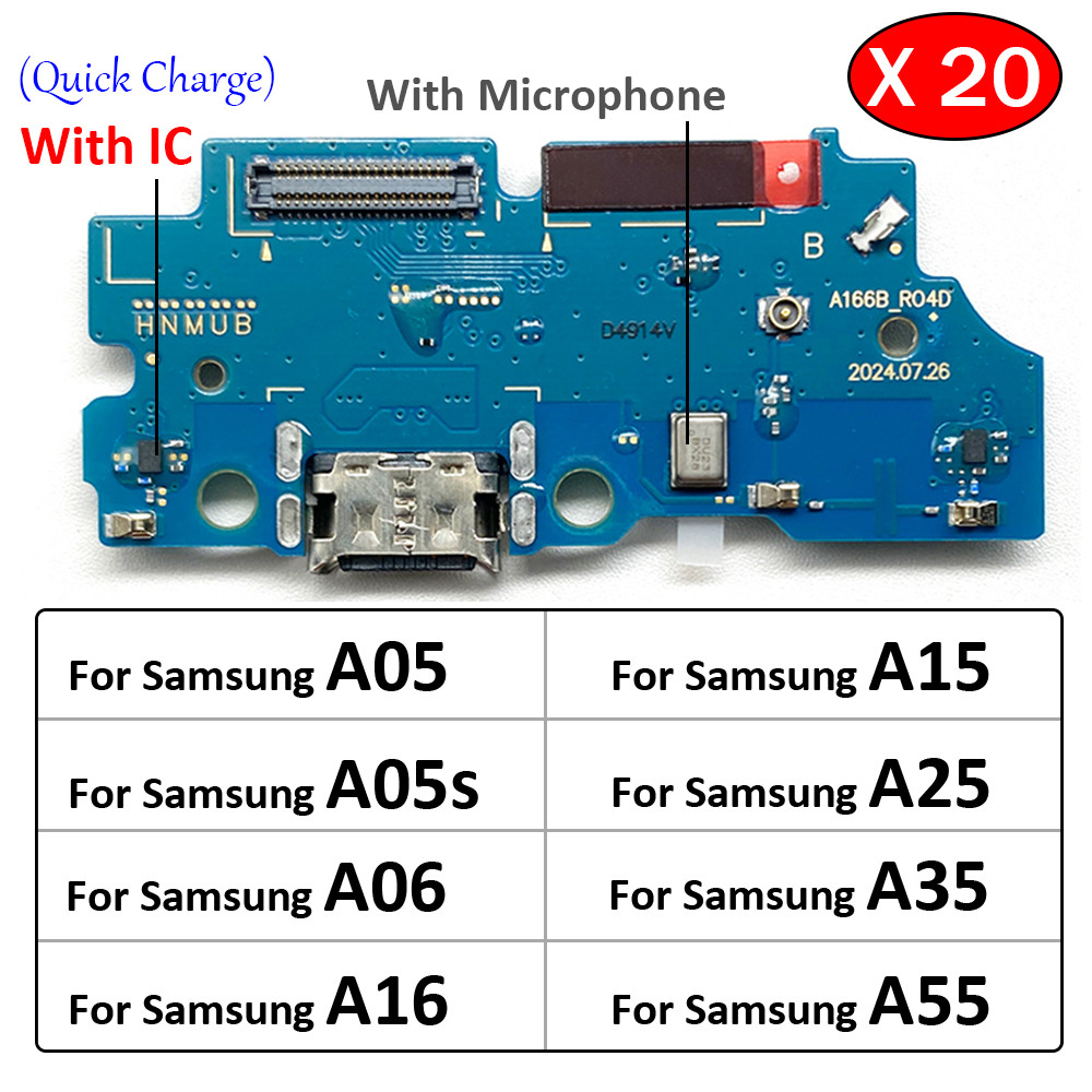 

20Pcs/Lot konektor dok pengisi daya USB mikro port pengisi daya papan kabel fleksibel untuk samsung