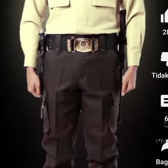 Baju Seragam Satpam Security Crem Pdl Satu Bahan Gaia Neo
