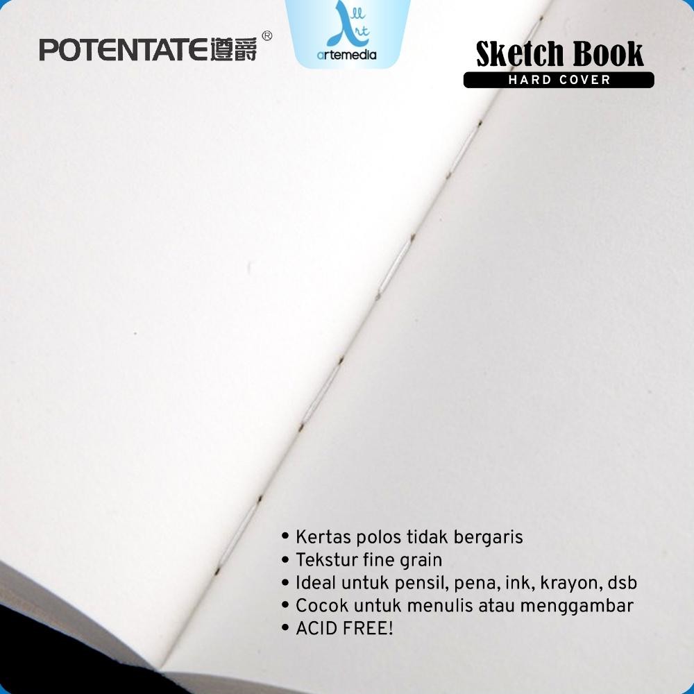 

Potentate Sketchbook A5 Hard Cover Stitch Bound Buku Sketsa