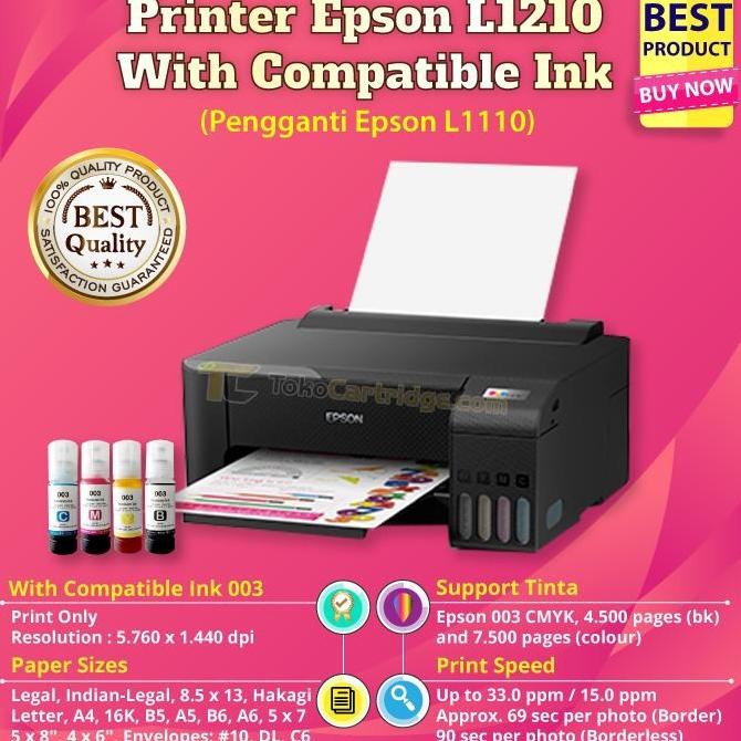 Printer Epson Ecotank L1210 New Baru Original Resmi New Stok