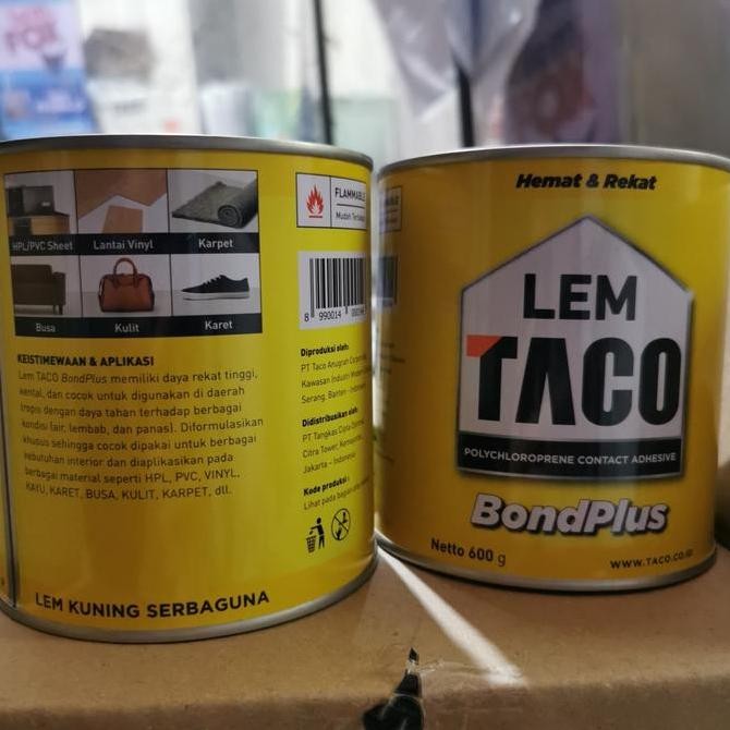 

TERMURAH lem kuning serbaguna taco bond plus bondplus 600 gram