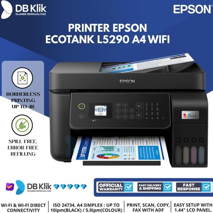 Printer Epson Ecotank L5290 A4 Wifi- L5290 Ink Tank Printer With Adf New Stok