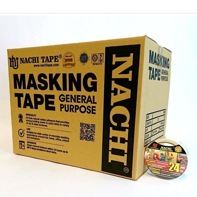 

HARGA DISKON Nachi Masking Tape 12 mm / 24 mm / 48 mm - 1 Dus
