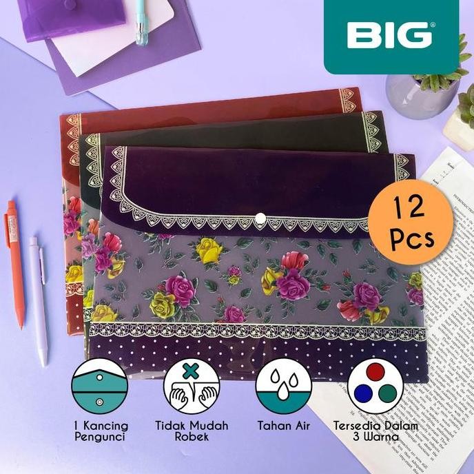 

HOT PROMO BIG Map Kancing 1 Vintage Rose Motif Bunga Mawar Klasik / Map Dokumen Kancing 1 Vintage Rose Motif Bunga Mawar Klasik F4 Horisontal 12 Pcs MF-8702 Plastik