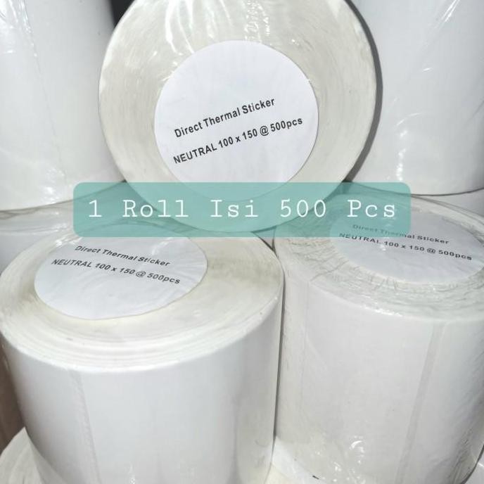

DISKON Direct Thermal Sticker / Kertas Label Barcode Resi 100 x 150 mm A6 Isi 500 / 250 Pcs / 100x150