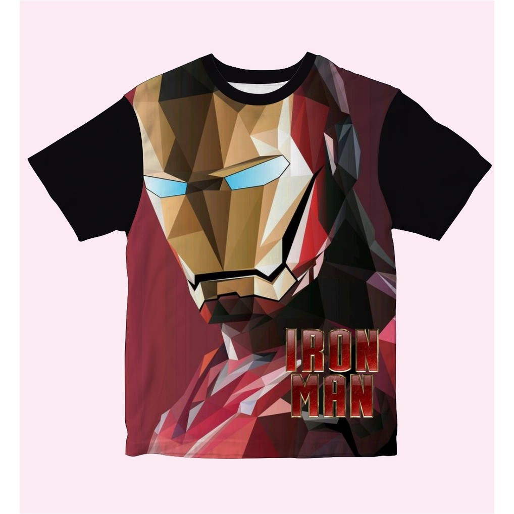Kaos Anak 3D Iron Man Face - Kaos Anak 3D Unisex - Kazzamy Store