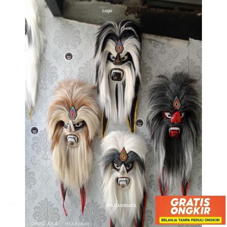 Topeng Ganongan Murah Bujang Ganong Keren Murah Terbaru Trending