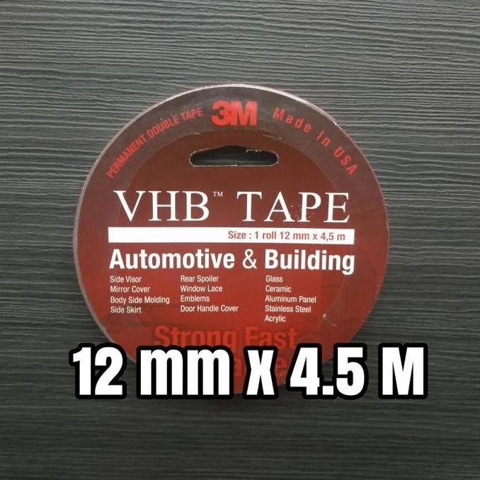 

SALE Double Tape VHB 3M Red Merah 12 mm Dobel VHB Tape USA 12mm Roll rol