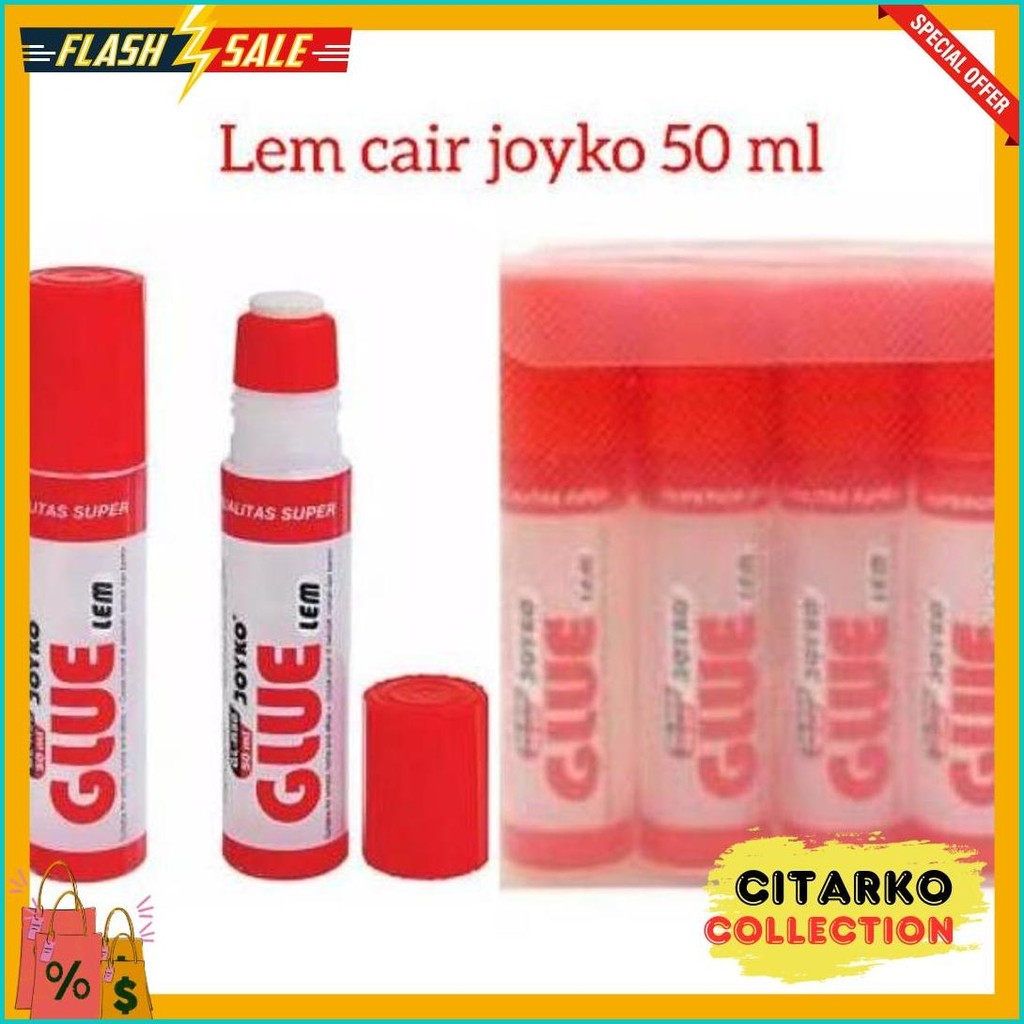 

(12 Pcs) Lem Joyko Cair O Glue 50 Ml Kualitas Super Terlengkap Dan Termurah