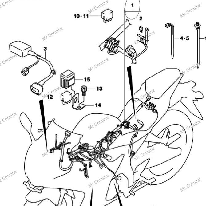 Kabel Body-Harness Wiring Suzuki GSX 150 R Original SGP