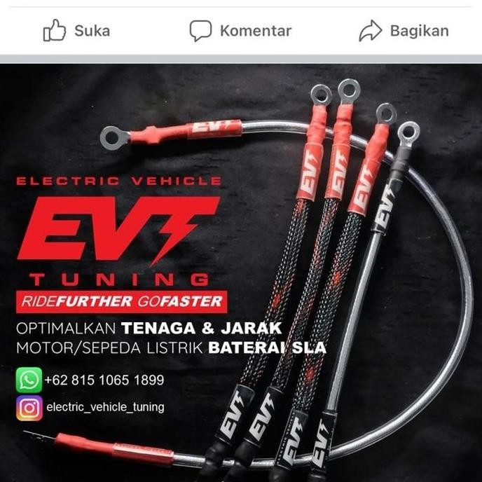 kabel Baterai SLA  motor listrik sepeda l EVT 72 VOLT upgrade kabel