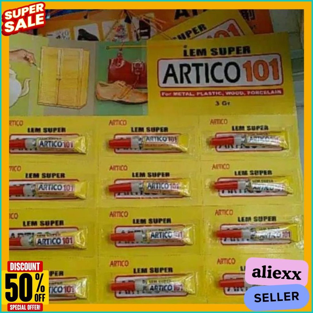 

Lem Artico Super Glue 1Kp Isi 12 Pcs Diskon Setengah Harga