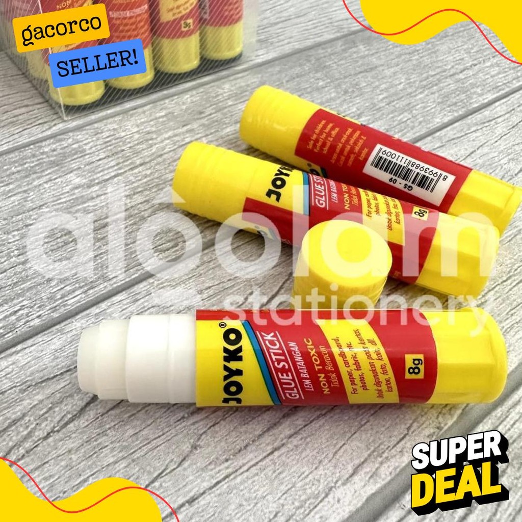 

Selusin ( 12 Pcs ) Glue Stick Lem Batangan Lem Stik Lem Putar Joyko Diskon Setengah Harga