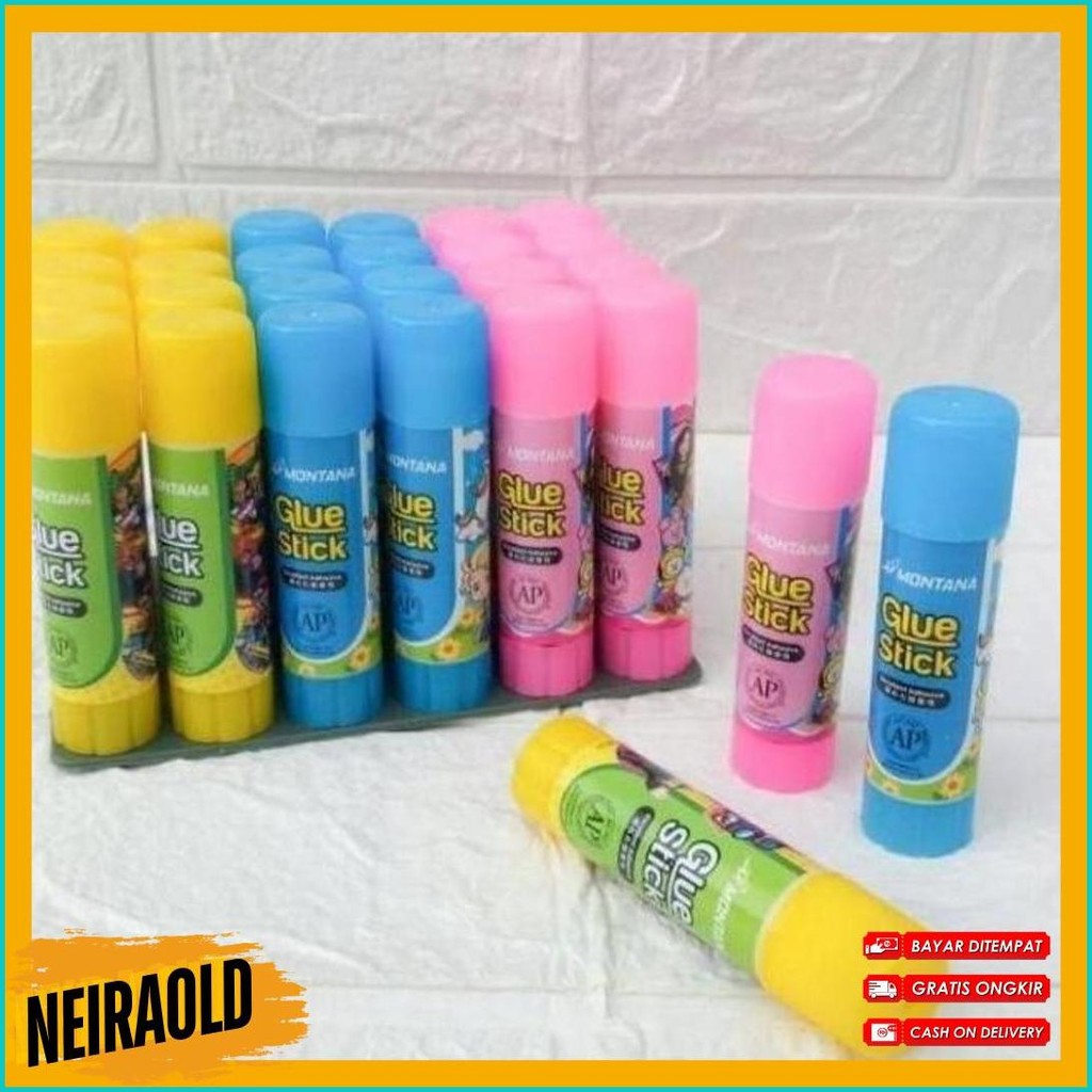 

(24Pc) Lem Stik Kecil 10 Gram / Glue Stick Montana 10 Gram / Lem Murah Montana/ Lem Kertas Non Toxic Diskon
