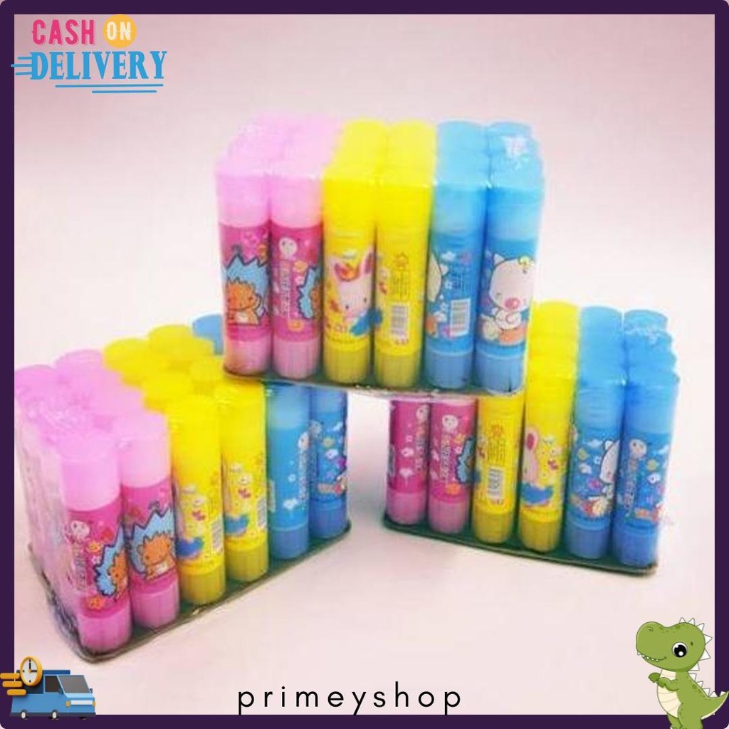 

[24 Pcs] Glue Stick Mini - Model Fancy - 10 Gram - Merk Random Diskon