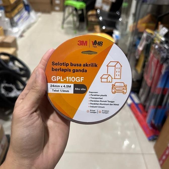 

HARGA DISKON 3M Double Tape Original VHB Gray LEBAR 24mm x 4.5M Budispeed