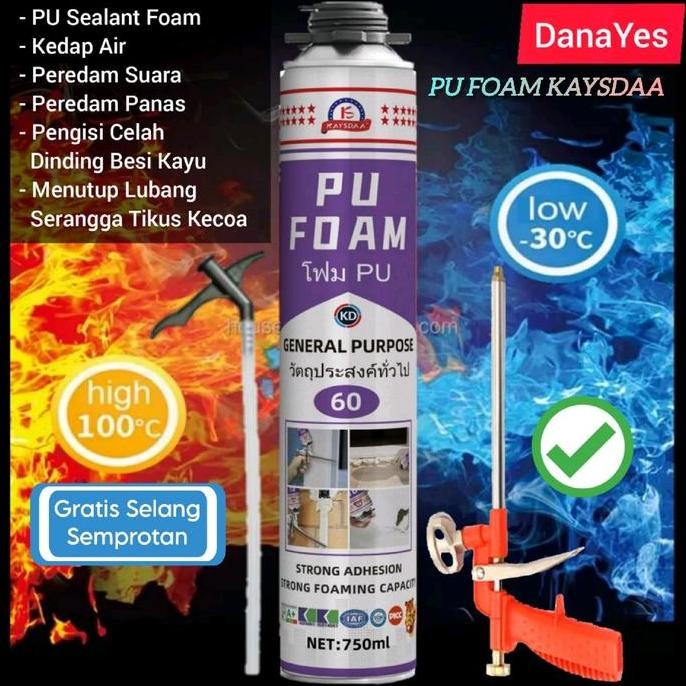 

DISKON PU Foam PU Sealant Foam Spray Penutup Celah PU Busa Foam Sealant Polyurethane Foam Multi Purpose Filling Busa Gabus Padat 15 botol/karton