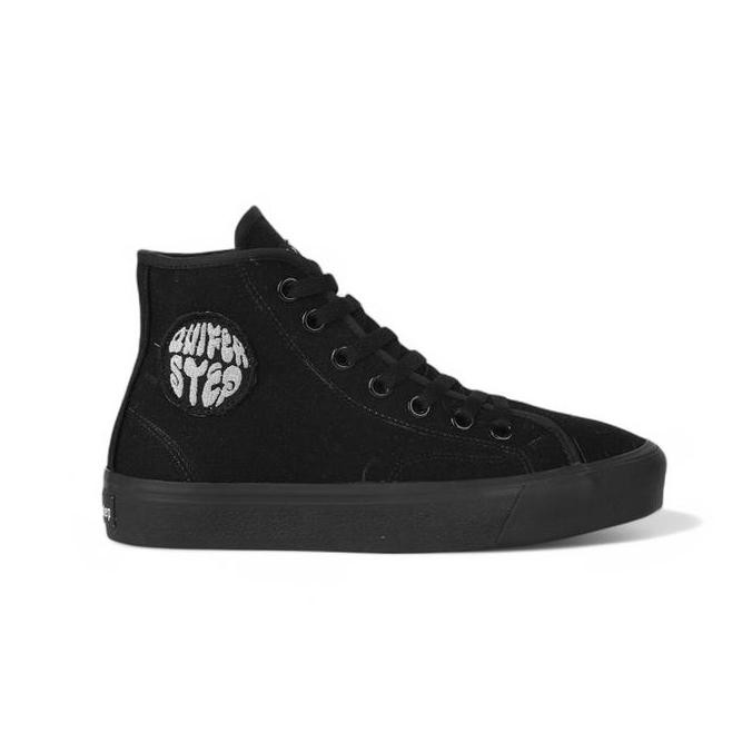 Sepatu Quiferstep - Sneakers Casual Odisi Basic Full Black High Pria Wanita Sneaker Sekolah Canvas T
