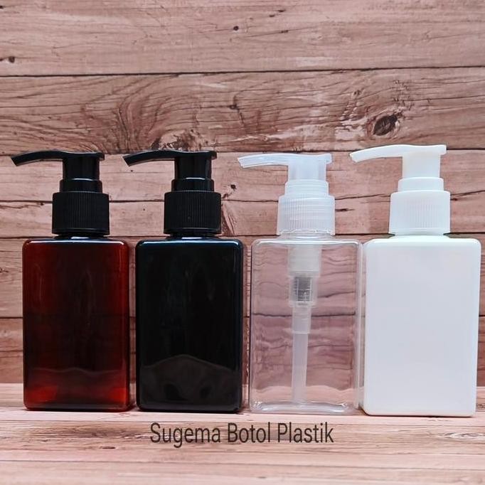 (Allthebest) Botol Pump 100 ml Hitam / Botol Pump 100ml Kotak Pump Lotion