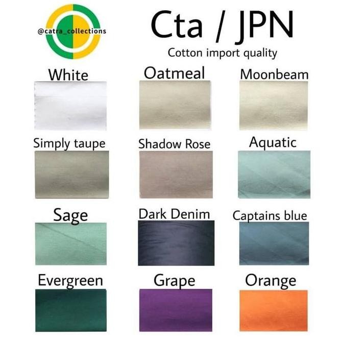 KAIN KATUN JEPANG POLOS METERAN / KAIN SPREI / JPN POLOS