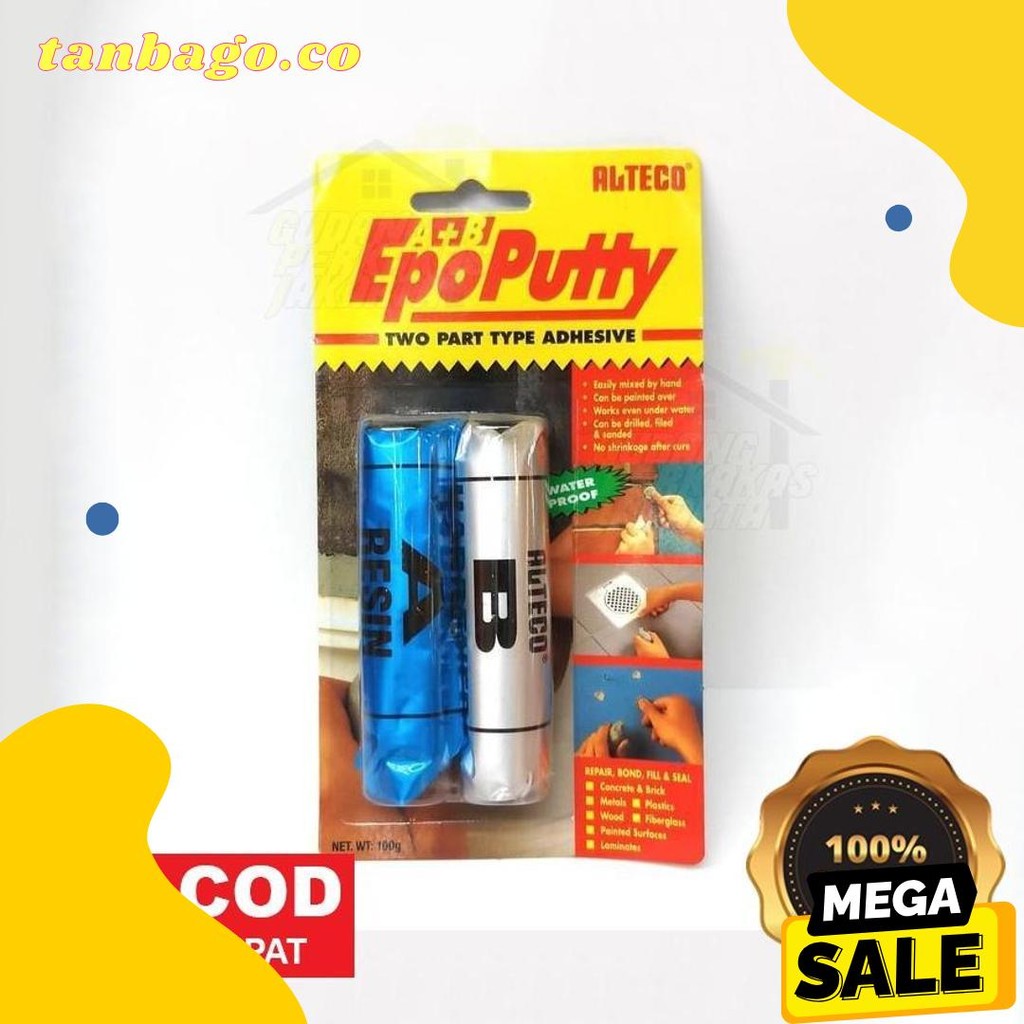 

Epo Putty 100 Gram & 50 Gram / Lem Alteco Epoputty /Lem Porting / Waterproof Glue (Original) Terlengkap Dan Termurah