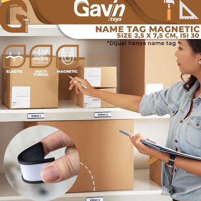 

READY Label Magnet Gudang - Label Nama Barang - Organizer Name Tag Label NEW