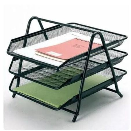 

READY RAK DOKUMEN KERTAS BESI 3 SUSUN / ELEVATED TRAY 3 TINGKAT NEW