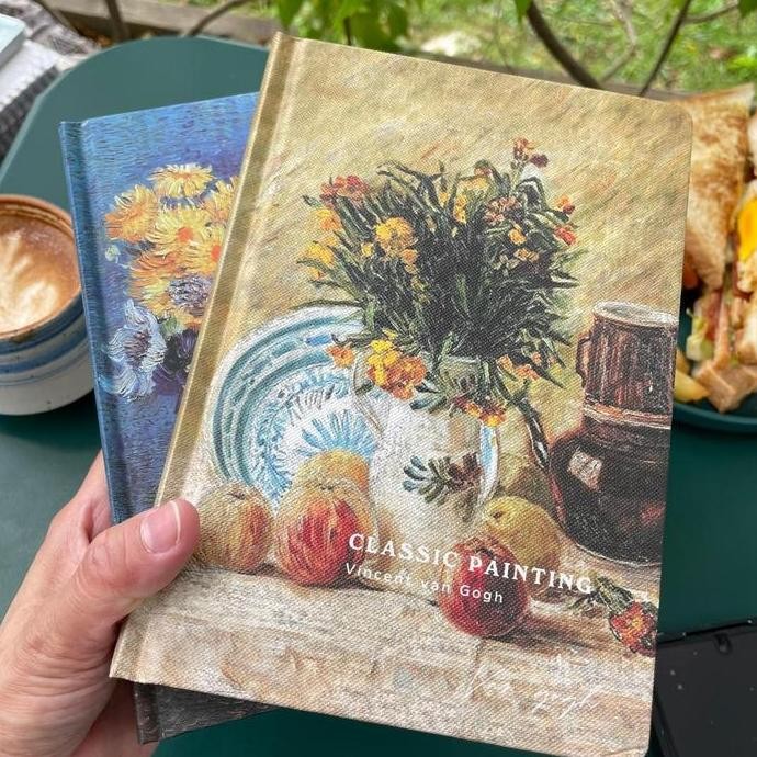 

READY RETRO Van Gogh Art Planner | Hardcover Notebook Diary Artbook | Aesthetic Journal Multiple Pattern Inner Pages NEW