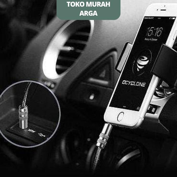 METAL AUX KABEL AUX AUDIO KONEKTOR 3.5MM HIFI 1M SILVER METAL AUX CABLE JACK KABEL AUX AUDIO KONEKTO