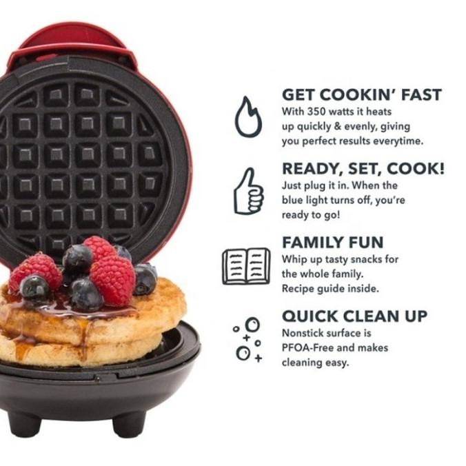 [Allthebest] Alat Pembuat Waffle Cetakan Waffle Listrik Anti Lengket Low Watt