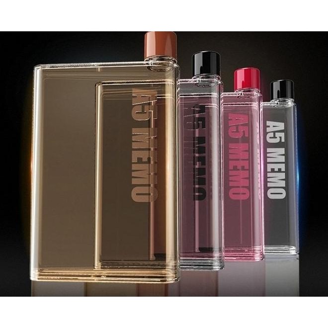 [Allthebest] Botol Minum Unik Tipis MEMO Bottle A5 Botol Minuman Slim Kotak Gepeng