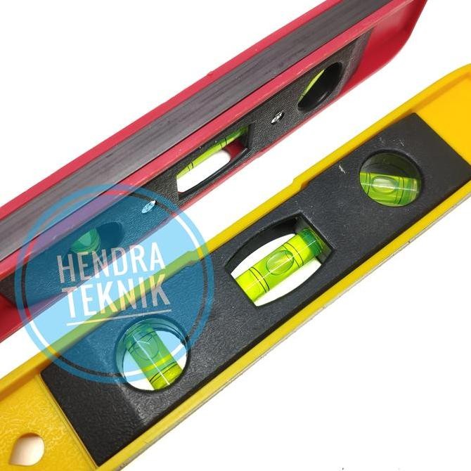 KNH - WATERPAS MAGNET 9" WATERPASS TORPEDO 225MM PENGGARIS AIR PENDEK MISTAR TIMBANG MINI 22.5CM PEN