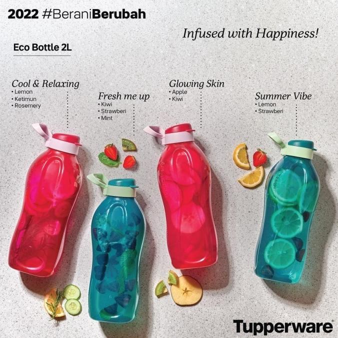[Allthebest] botol minum 2 liter eco bottle Tupperware 1L /1,5L/750ml/500ml/Fancy
