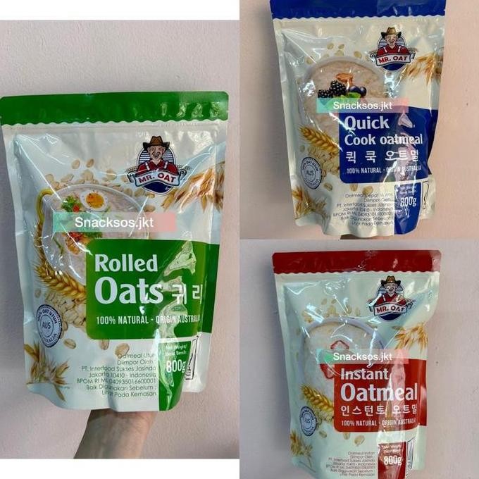 

[Pack] Mr Oat Rolled Oats / Quick Cook Oatmeal / Instant Oatmeal - Mr.Oat Terlaris