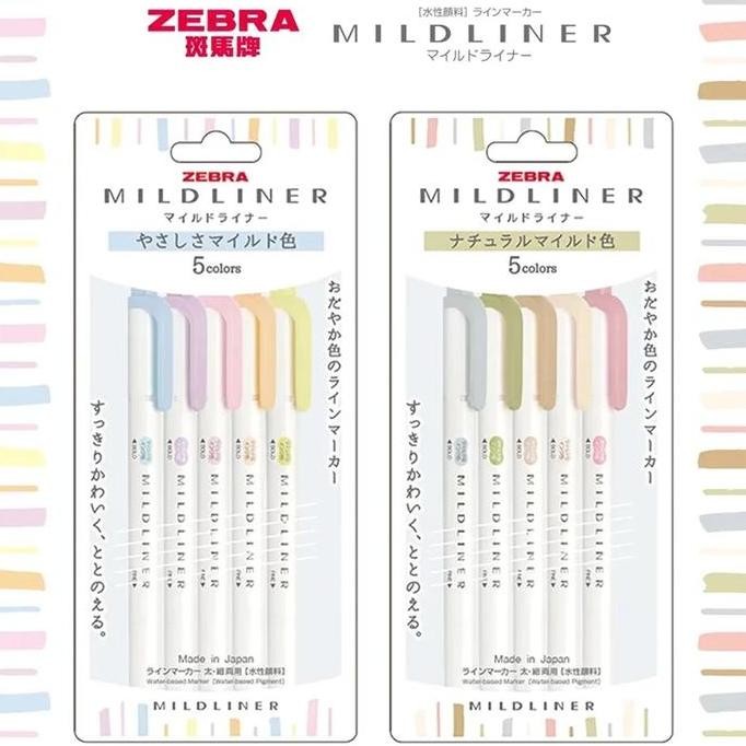 

Zebra Mildliner Gentle Natural Mild Colors Double Sided Highlighter MURAH
