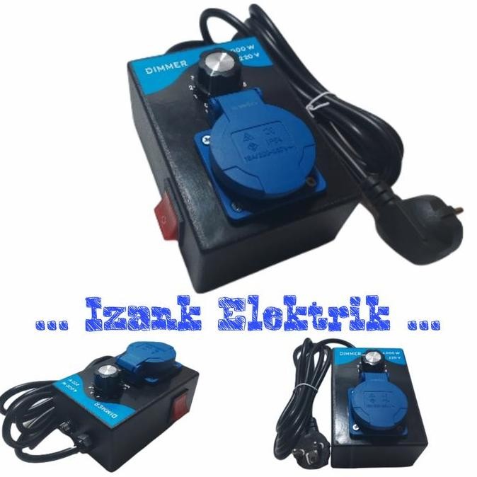 Dimmer 4000W Pengatur Kecepatan Gerinda Bor Mesin Dinamo Stop Kontak Kualitas Terbaik Harga Termurah