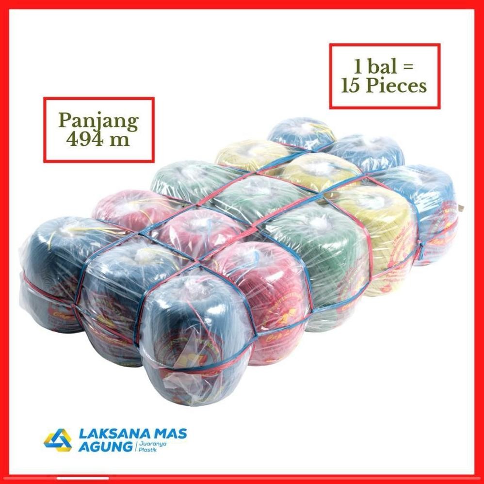 

TALI RAFIA WARNA-WARNI & ABU ISI 15 PCS PER BAL - TALI PLASTIK TEBAL UNTUK PACKING TERMURAH