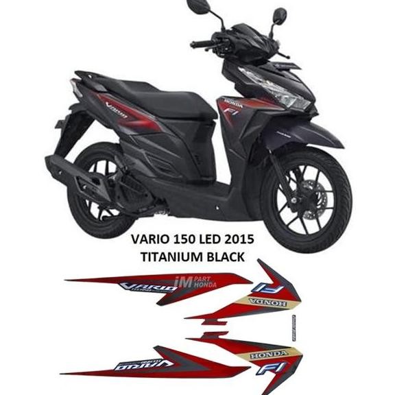 Stiker Vario 150 Led 2015 Hitam Titanium Black