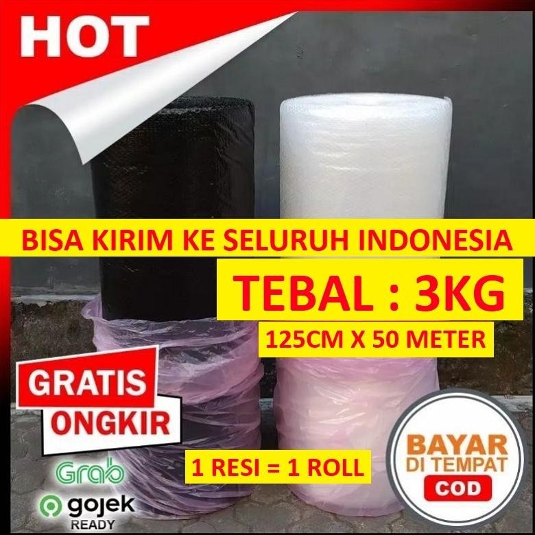

Produk Baru!! Bubble Wrap Roll Hitam Bening 125cm x 50m Murah di Malang