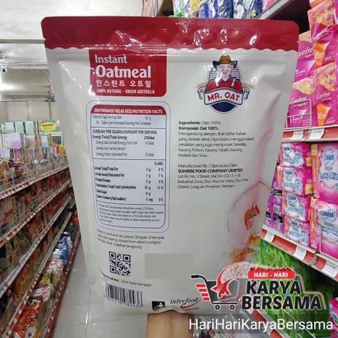 

Mr. Oat Instant Oatmeal Pouch 800Gr Best Seller