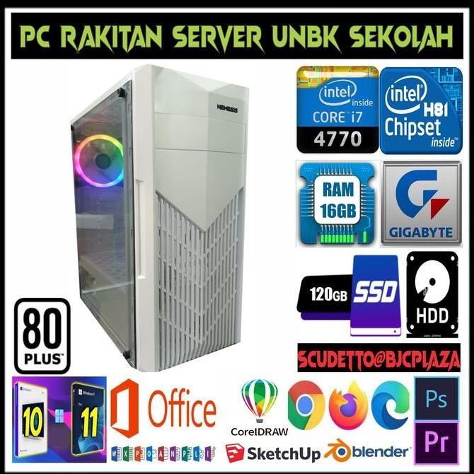 komputer pc rakitan core i7 - i5 haswell / ddr3 16gb /server unbk