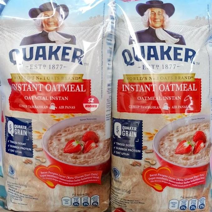 

Twin Pack 2X Quaker Oat Instant Oatmeal 800 Gr - Instan Merah 800G Promo