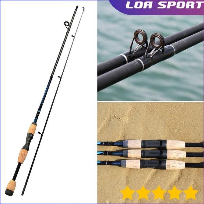 Tersedia Joran Pancing Spinning Sambung 2 Carbon Fiber Telescopic 180 CM