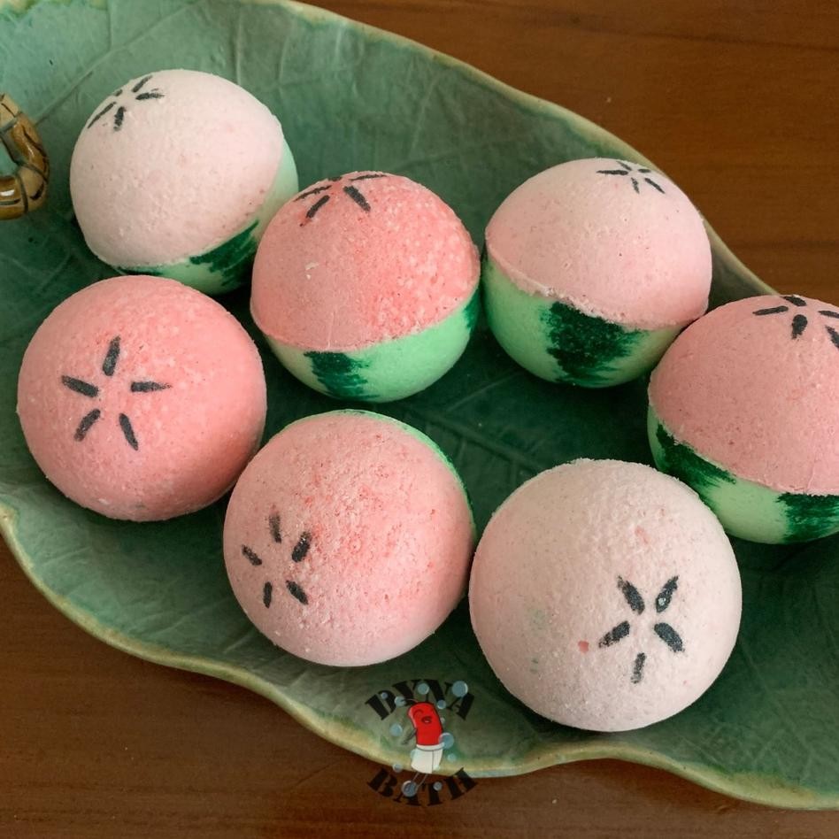 Watermelon Bath Bomb Semangka Bath Bomb Handmade Bath Bomb By Dynabath