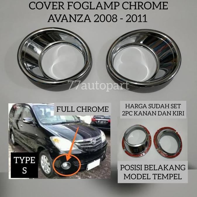 Tersedia Cover foglamp ring lampu kabut avanza type S 2007 2011