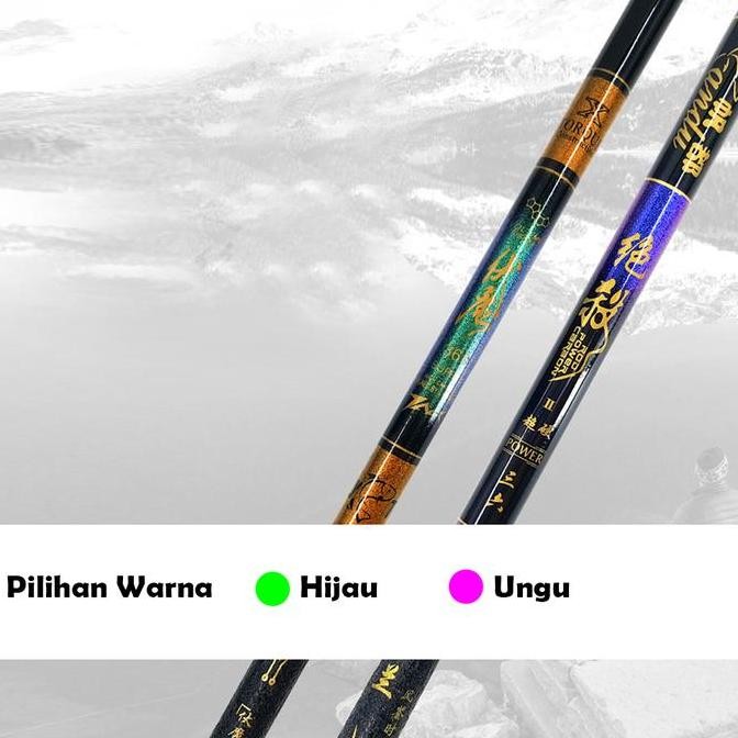 Tersedia JORAN TEGEK PANCING LIUZI BATIK UNGU HIJAU SERI POWER JACK TORQUE 360 450 540 Stik